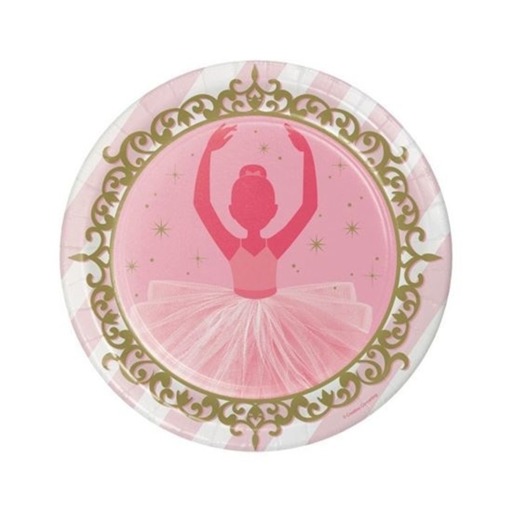 Creative Converting Assiettes Ballet Twinkle Toes 23 cm | 8 pièces