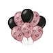 Paper Dreams 50th Birthday Balloons Rose Gold/Black 30cm | 8 pieces