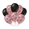 Paper Dreams Ballons 25 ans or rose/noir 30 cm | 8 pièces Paper Dreams Ballons 25 ans or rose/noir 30 cm | 8 pièces