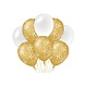 Ballonnen 70 jaar Wit/Goud | per 8 stuks Ballonnen 70 jaar Wit/Goud | per 8 stuks
