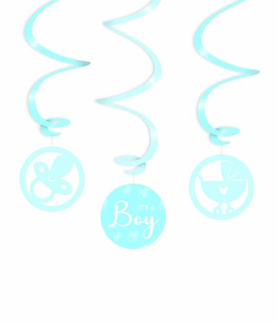 Paper Dreams Decorative swirl It's a boy 70cm | 3 pieces