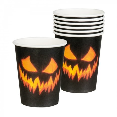 Boland Gobelets citrouille effrayants pour Halloween | 10 pièces