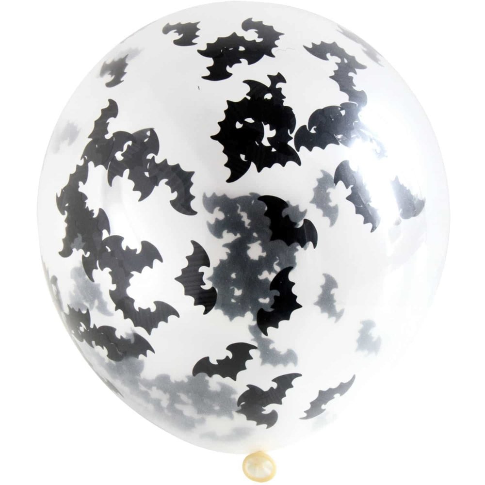 Folat Balloons with bat confetti | 4 pieces