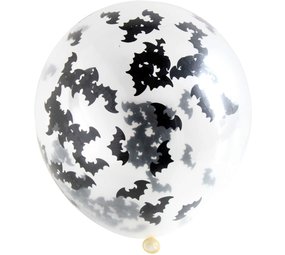 Folat Ballonnen met vleermuis confetti | 4 stuks