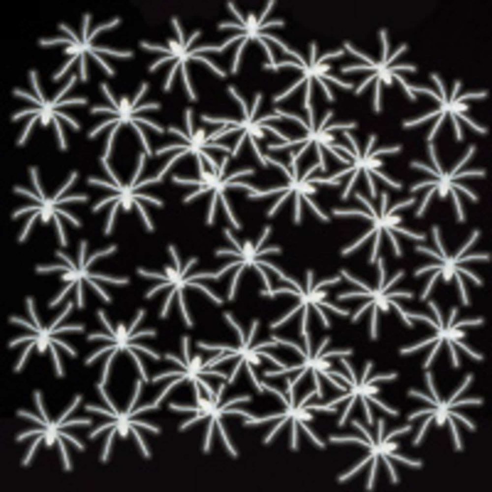 Glow in the Dark spiders - 50 pieces
