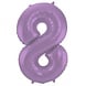 Folat Foil Balloon Number 8 Matte Purple Metallic | 86cm