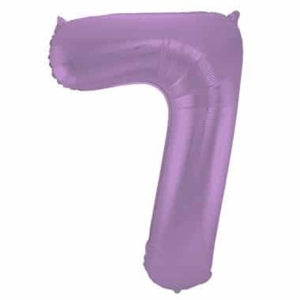 Folat Ballon en aluminium numéro 7 violet métallisé mat | 86 cm