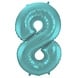 Folat Foil Balloon Number 8 Matte Aqua Metallic | 86cm
