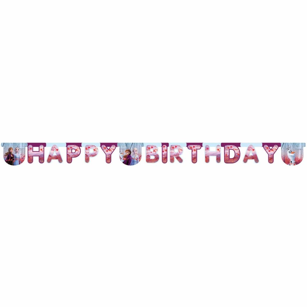 Procos Party Frozen 2 Happy Birthday Letterslinger 2mtr | per stuk Procos Party Frozen 2 Happy Birthday Letterslinger 2mtr | per stuk