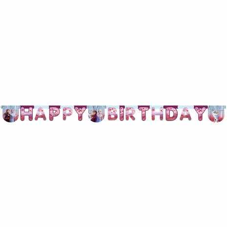 Procos Party Frozen 2 Happy Birthday Letterslinger 2mtr | per stuk Procos Party Frozen 2 Happy Birthday Letterslinger 2mtr | per stuk