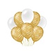 Paper Dreams Happy Birthday Balloons Gold/White | 8 pieces