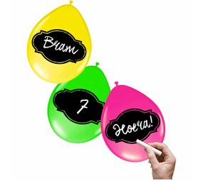 Folat Neon balloons writable | 6 pieces