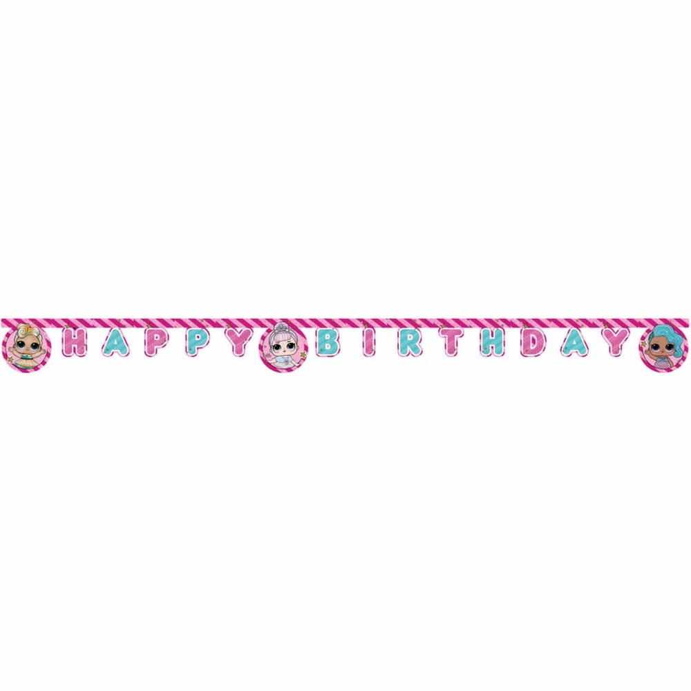 Procos Party LOL Surprise Glitterati Letterslinger Happy Birthday 210cm | per stuk Procos Party LOL Surprise Glitterati Letterslinger Happy Birthday 210cm | per stuk