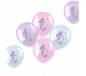 Folat Zeemeermin Ballonnen 33cm | 6 stuks Folat Zeemeermin Ballonnen 33cm | 6 stuks