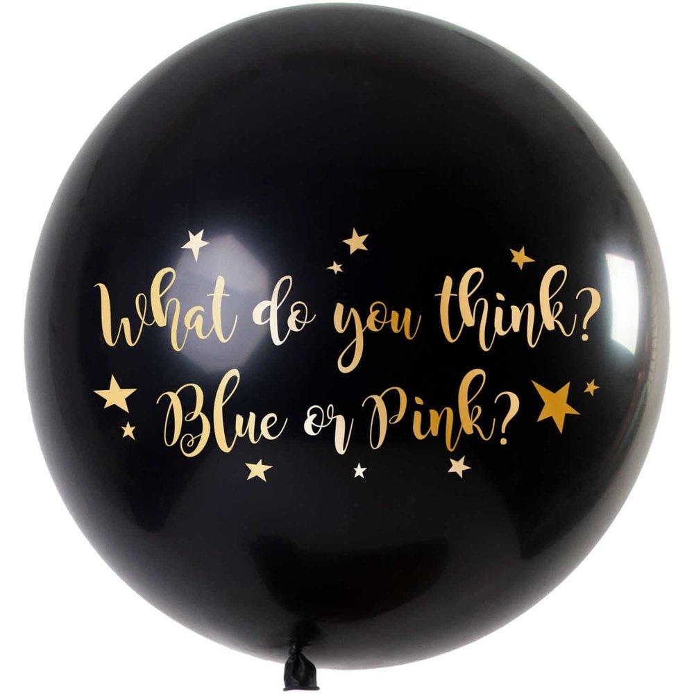 Folat Ballon garçon métallisé pour révélation du sexe, 90 cm | à l'unité