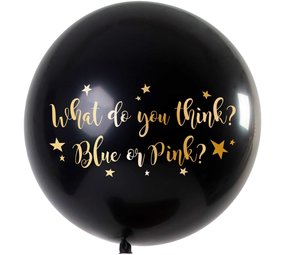 Folat Gender Reveal Ballon Jongen Metallic 90cm | per stuk Folat Gender Reveal Ballon Jongen Metallic 90cm | per stuk