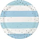 Borden babyshower blauw en wit 23cm | 8 stuks Borden babyshower blauw en wit 23cm | 8 stuks