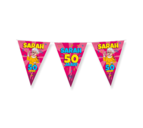 Sarah Cartoon 50 Years Flag Garland 10 meters | per piece