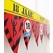 Paper Dreams Ruban de signalisation « Zone festive » (18 ans et plus) | 12 mètres