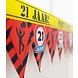Paper Dreams Ruban de signalisation « Zone festive » (21 ans et plus) | 12 mètres