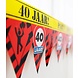 Paper Dreams Barrier tape 40 years traffic sign Party zone | 12 meters