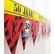Paper Dreams Barrier tape 50 years traffic sign Party zone | 12 meters