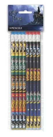Unique Party Crayons Harry Potter avec gomme 18 cm | Lot de 8