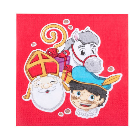 Boland Servetten Sinterklaas 33x33cm | 20 stuks Boland Servetten Sinterklaas 33x33cm | 20 stuks