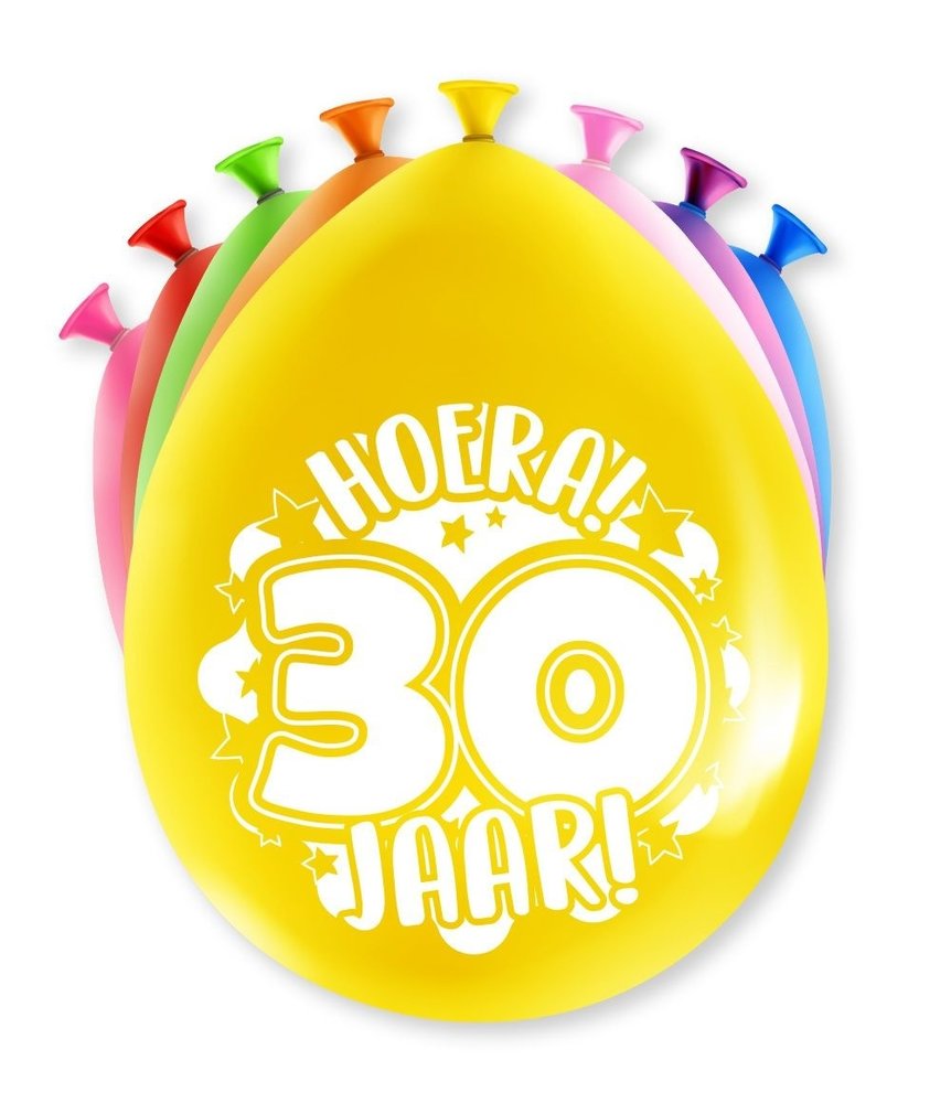 Luftballons zum 30. Geburtstag, 30 cm | 8 Stück