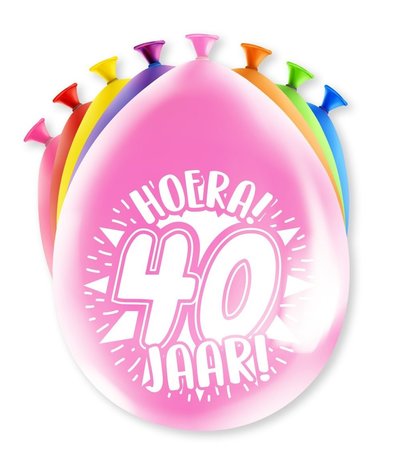 Paper Dreams Ballonnen 40 jaar Party 30cm | 8 stuks Paper Dreams Ballonnen 40 jaar Party 30cm | 8 stuks