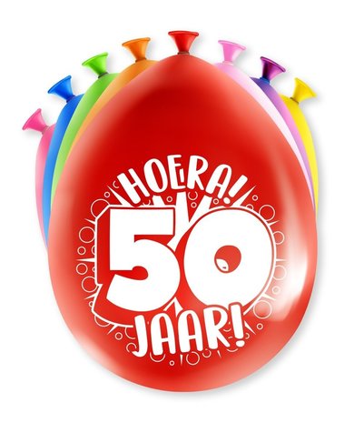 Paper Dreams 50th Birthday Party Balloons 30cm | 8 pieces