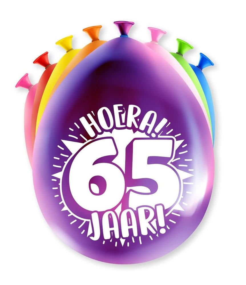 Paper Dreams 65th Birthday Party Balloons 30cm | 8 pieces
