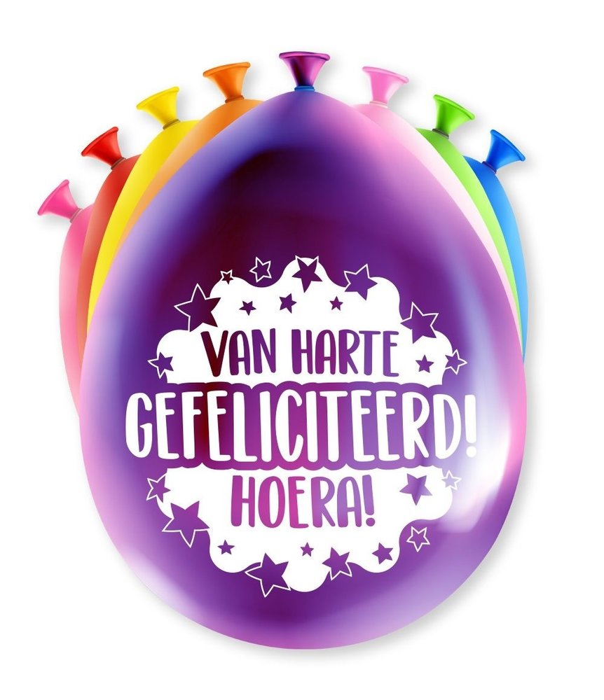 Herzlichen Glückwunsch! Partyballons 30 cm | 8 Stück