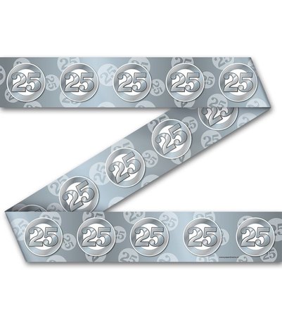 Paper Dreams Barrier tape 25 years married traffic sign | 12 meters