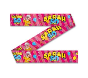 Paper Dreams Ruban de signalisation Sarah Cartoon 50 ans, 12 mètres | à l'unité