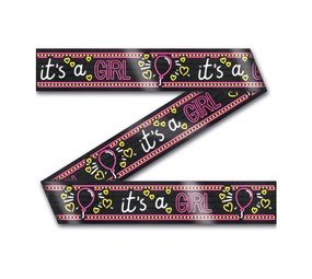 Paper Dreams Absperrband „It's a Girl“ Neon | 12 m