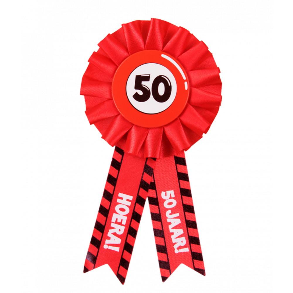 Paper Dreams Rozet 50 jaar Verkeersbord | per stuk Paper Dreams Rozet 50 jaar Verkeersbord | per stuk