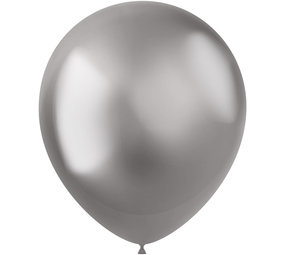 Folat Intensiv silberne Ballons 33 cm | 10 Stück