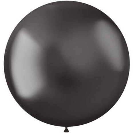 Folat Dark Grey Metallic Balloon XL 48cm | 5 pieces