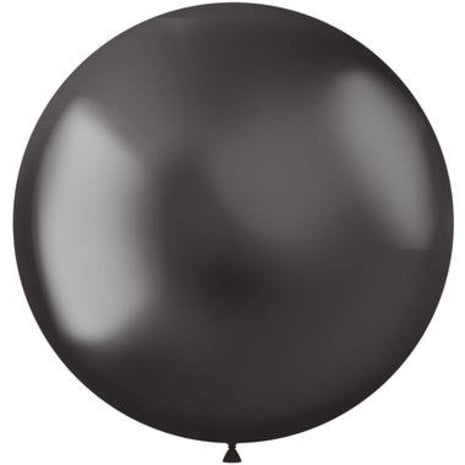 Folat Dunkelgrauer Metallic-Ballon XL 48 cm | 5 Stück
