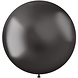 Ballon donker grijs metallic XL 48cm | 5 stuks Ballon donker grijs metallic XL 48cm | 5 stuks