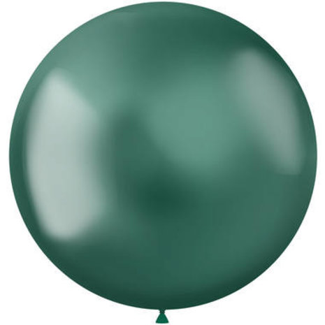 Ballon vert intense métallisé XL 48 cm | 5 pièces