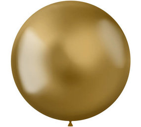 Intensiv goldfarbener Metallic-Ballon XL 48 cm | 5 Stück