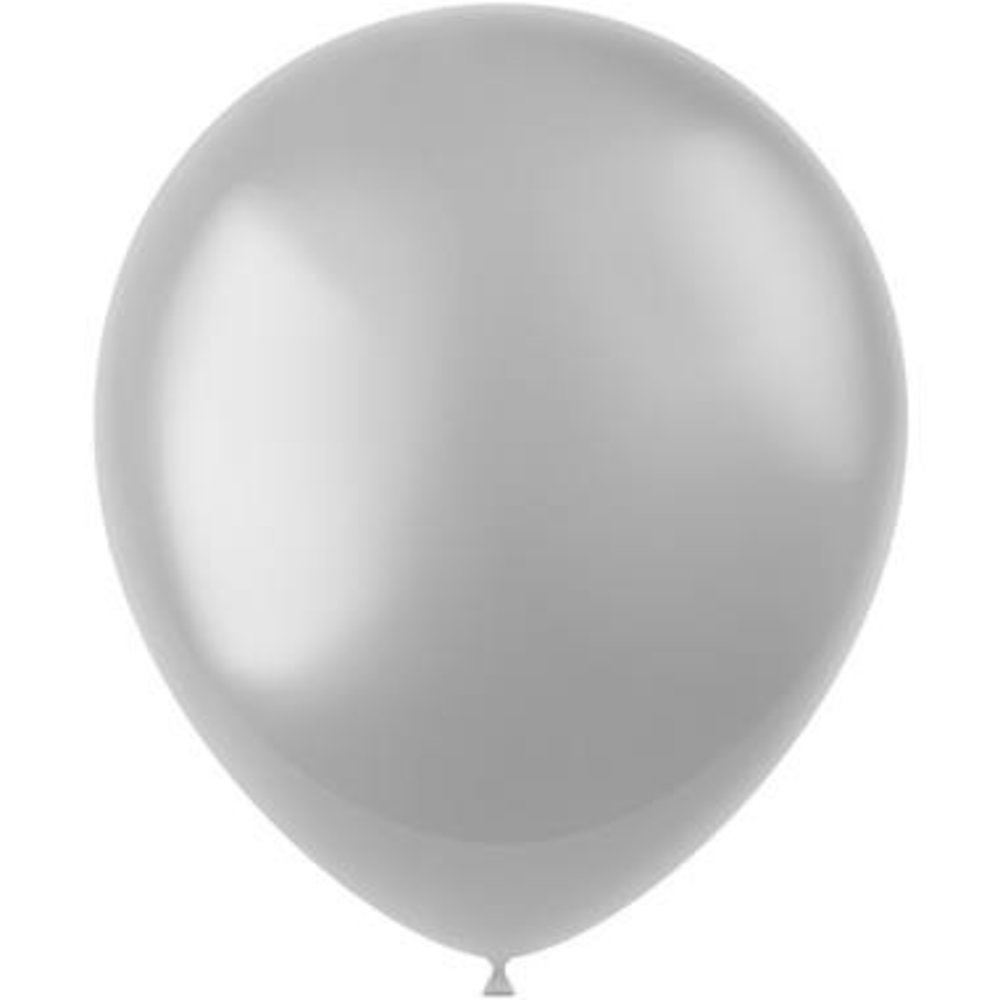 Folat Silberne Metallic-Luftballons, 33 cm | 10 oder 100 Stück