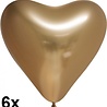 WeFiesta Gold heart balloons chrome 30cm | 6 pieces WeFiesta Gold heart balloons chrome 30cm | 6 pieces