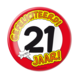 Paperdreams Button XL Verkeersbord 21 jaar | per stuk Paperdreams Button XL Verkeersbord 21 jaar | per stuk