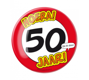 Paper Dreams Button XL 50 Jahre Verkehrsschild | pro Stück