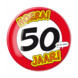 Paperdreams Button XL 50 jaar Verkeersbord | per stuk Paperdreams Button XL 50 jaar Verkeersbord | per stuk