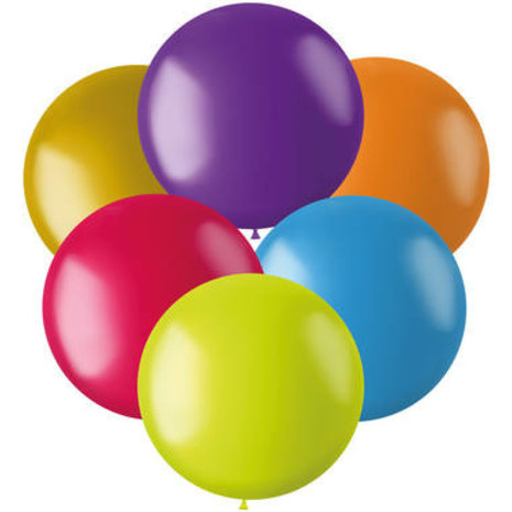 Ballons métalliques multicolores 48 cm | 6 pièces