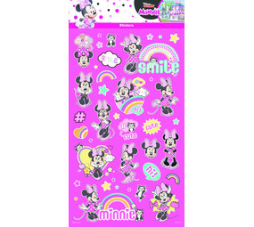 WeFiesta Autocollants Minnie Mouse roses scintillants | par feuille